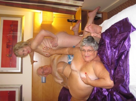 Obese nan Grandma Libby hooks up with an old couple for a threesome