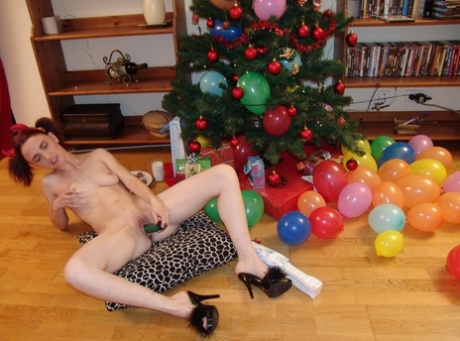 Playful amateur teen Danka gets fucked by Santa & old men in a gangbang