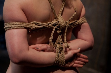 Chubby MILF Nerine Mechanique getting bound and humiliated in the dungeon