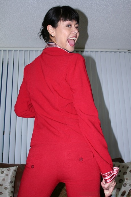 Sexy stewardesses exposes their wonderful bums and big breasts together