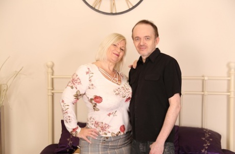 Fat granny in white lingerie Lacey Starr gets rammed hard on a bed