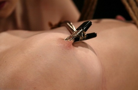 American mature Lena Ramon gets tied up and toyed by a busty domme